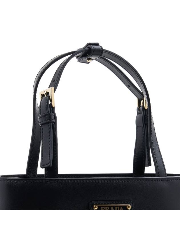 Triangle Logo Tote Bag Black - PRADA - BALAAN 8