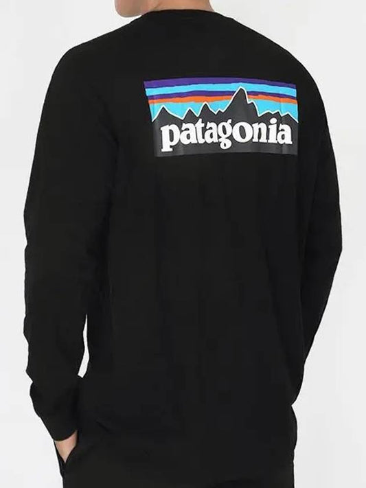 P 6 Responsibili Long Sleeve T-Shirt Black - PATAGONIA - BALAAN 2