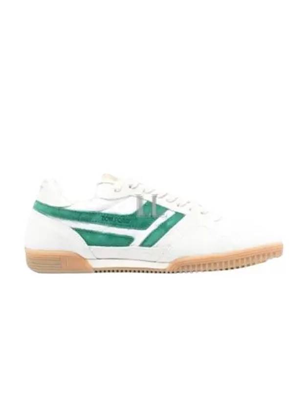 Jackson Suede Low Top Sneakers Green Ivory - TOM FORD - BALAAN 2