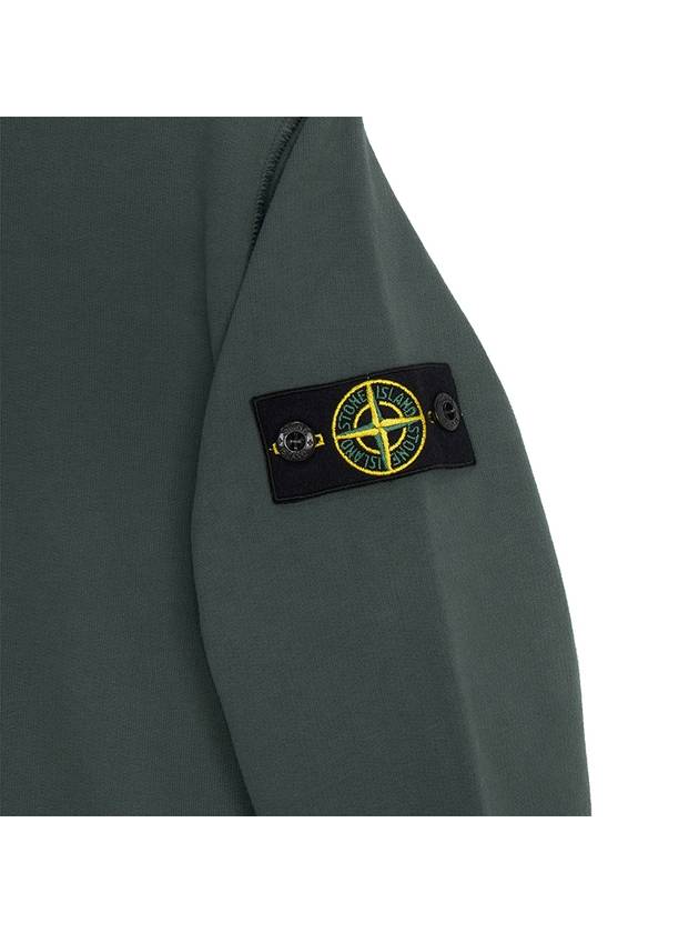 Kids Wappen Patch Organic Cotton Fleece Sweatshirt Green - STONE ISLAND - BALAAN 5