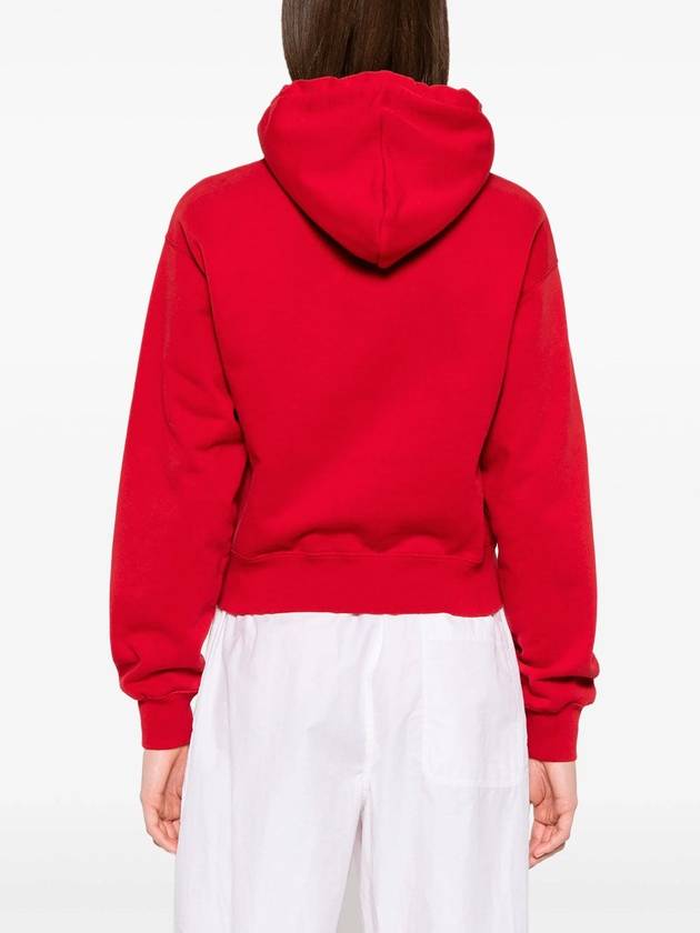 Le Sweatshirt Gros Grain Cotton Hoodie Red - JACQUEMUS - BALAAN 4