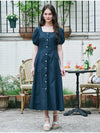 Puff Half Sleeve Long Dress Navy - METAPHER - BALAAN 7