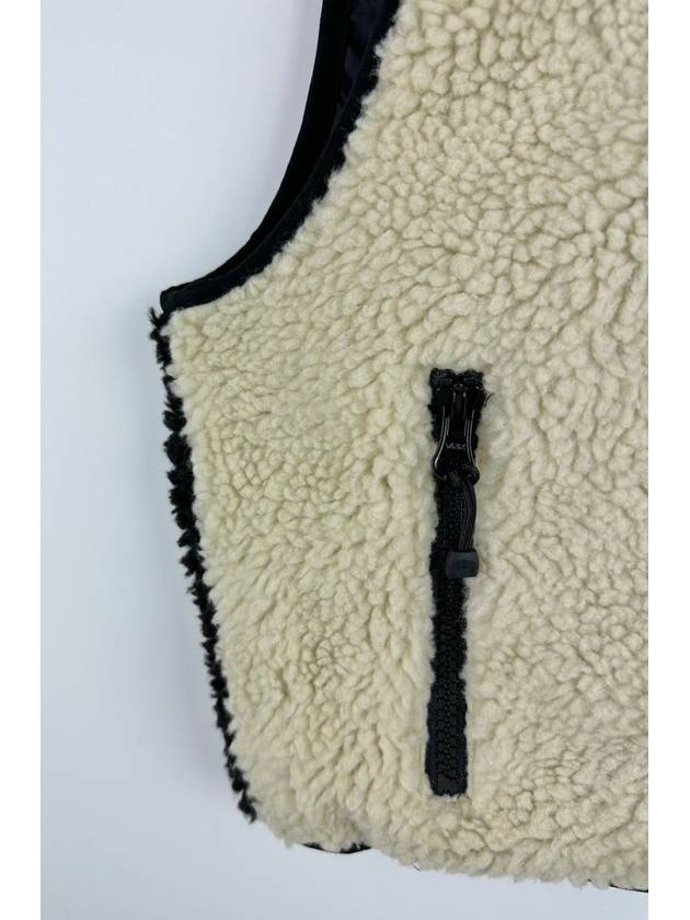 8-Ball Reversible Sherpa Vest Cream Black - STUSSY - BALAAN 8