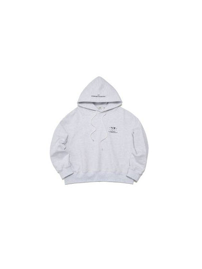 Glossy Logo Crop Hoodie Grey - YCW - BALAAN 2