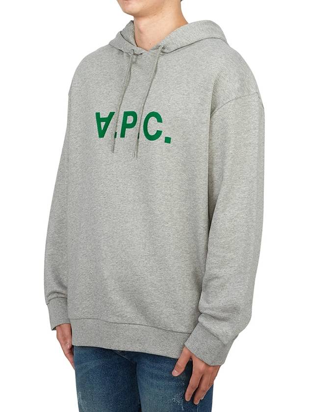 Milo Logo Cotton Hoodie Grey - A.P.C. - BALAAN 3