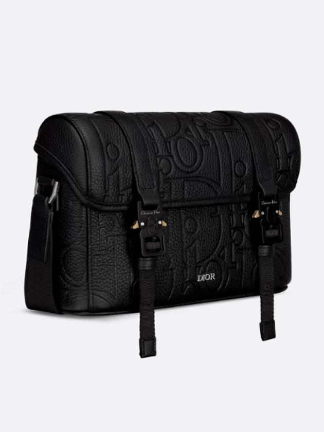 Hit The Road Grained Calfskin Flap Messenger Bag Black - DIOR - BALAAN 6