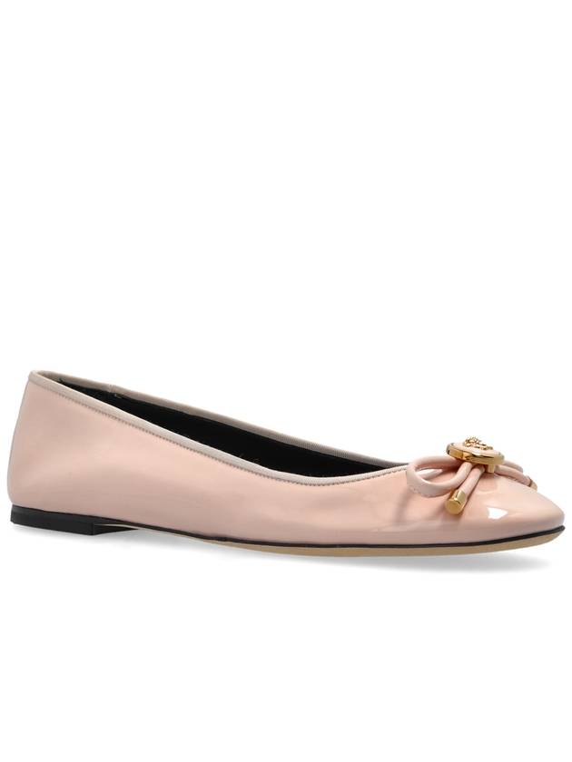 Versace Leather Ballet Flats, Women's, Pink - VERSACE - BALAAN 4