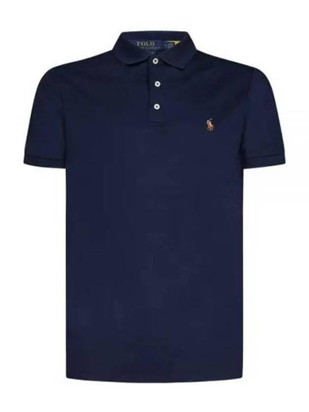 Embroidered Logo Pony Polo Shirt Blue - POLO RALPH LAUREN - BALAAN 2