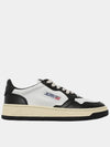 Medalist Leather Low Top Sneakers White Black - AUTRY - BALAAN 3