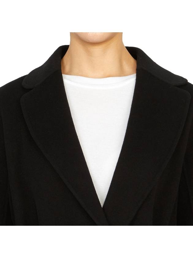 Esturia Long Single Coat Black - MAX MARA - BALAAN 6