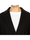 Esturia Long Single Coat Black - MAX MARA - BALAAN 6