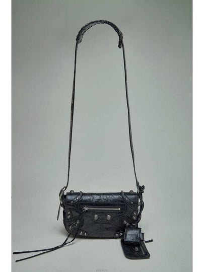 Zipper Stud Arena Lambskin Shoulder Bag Black - BALENCIAGA - BALAAN 2