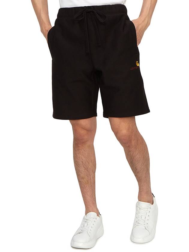 American Script Sweat Short Black - CARHARTT WIP - BALAAN 5