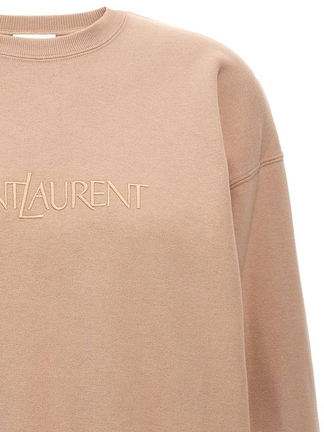 hooded sweatshirt 802001 Y36SW 9950 NUDE ROSE - SAINT LAURENT - BALAAN 4