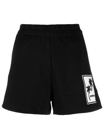 logo embroidered shorts black - MONCLER - BALAAN 1