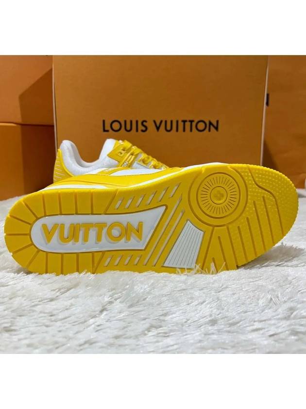 LV Monogram Trainer Low Top Sneakers Yellow - LOUIS VUITTON - BALAAN 5