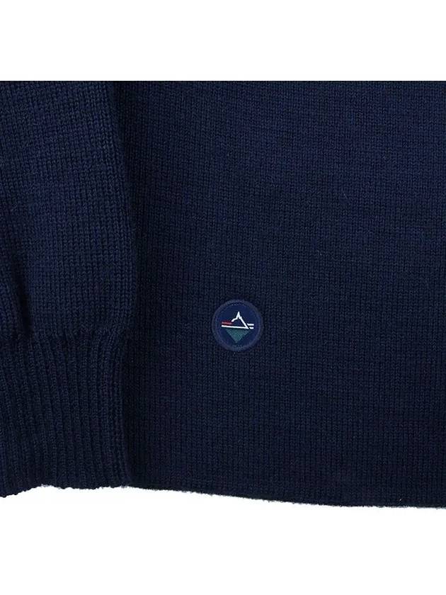 Chevron Wool Sweater Navy 0590 - SAINT JAMES - BALAAN 4