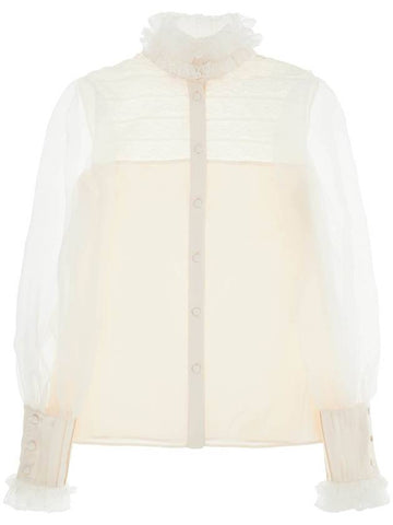 silk blouse with ruffles - VALENTINO - BALAAN 1