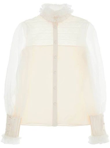 silk blouse with ruffles - VALENTINO - BALAAN 1