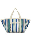 Warden Striped Tote Bag Blue - ISABEL MARANT - BALAAN 2