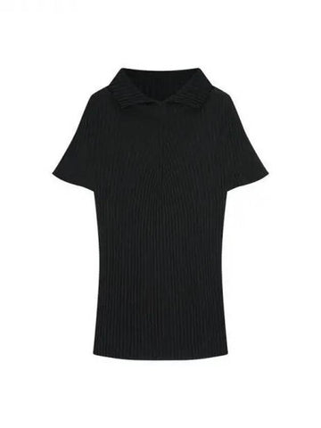 Women s whole garment ribbed collar knit black 271561 - EMPORIO ARMANI - BALAAN 1