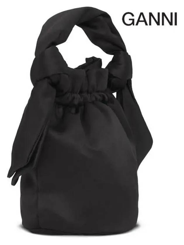 Occasion Top Handle Bucket Bag Black - GANNI - BALAAN.