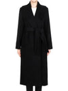 Women's Loriana Wool Single Coat Black - MAX MARA - BALAAN 5