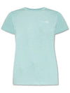 Women's Small Logo Short Sleeve T-Shirt Light Blue - A.P.C. - BALAAN 4