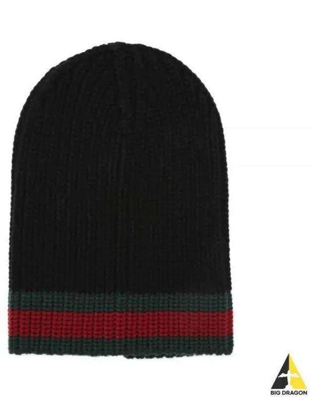 Web Wool Beanie Black - GUCCI - BALAAN 2