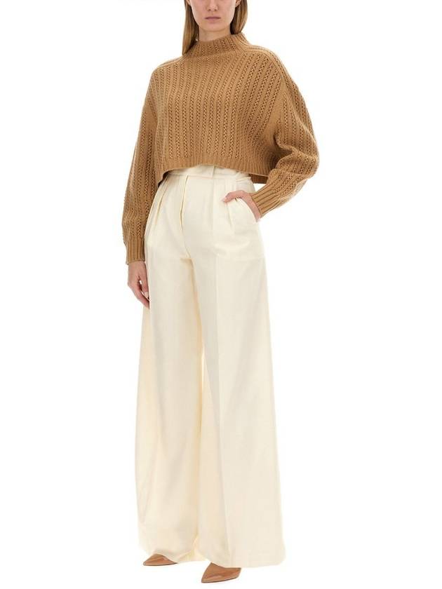 Hodeida wool knit top beige - MAX MARA - BALAAN 3