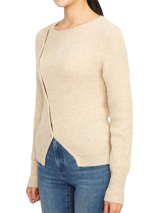 La Maille Pau Asymmetric Cardigan Light Beige - JACQUEMUS - BALAAN 3