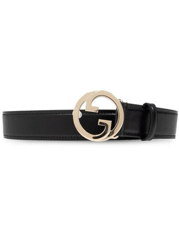 Blondie leather belt black - GUCCI - BALAAN 1