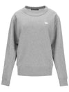 Face Patch Sweatshirt Light Grey Melange - ACNE STUDIOS - BALAAN 2