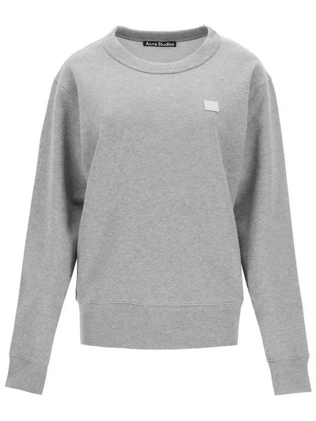 Face Patch Sweatshirt Light Grey Melange - ACNE STUDIOS - BALAAN 2