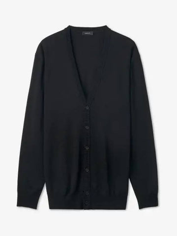 Merino Wool Cardigan Black W4038PCBLK - WARDROBE.NYC - BALAAN 1