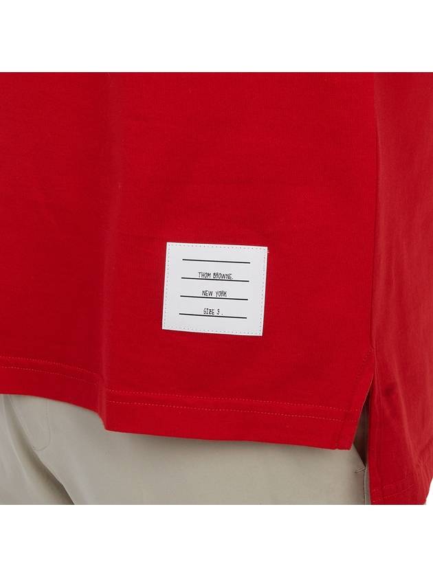 Jersey 4-Bar Long Sleeve T-Shirt Red - THOM BROWNE - BALAAN 8