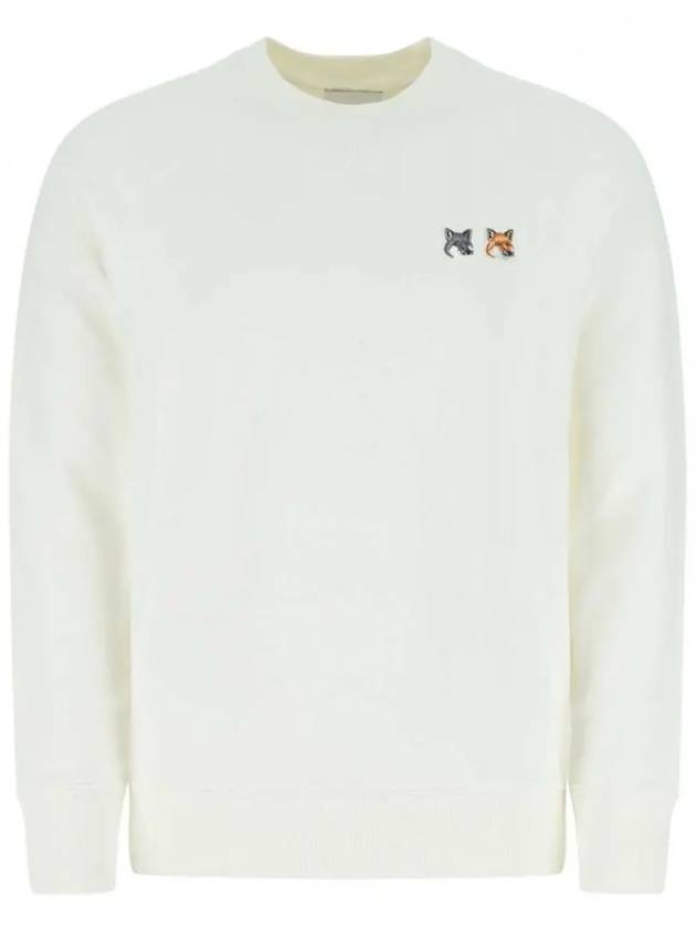 Double Fox Head Patch Classic Sweatshirt Ecru - MAISON KITSUNE - BALAAN 2