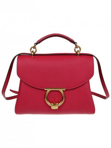 Gancini Small Tote Bag Red - SALVATORE FERRAGAMO - BALAAN 1