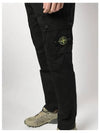 Wappen Patch Old Treatment Slim Fit Cargo Straight Pants Black - STONE ISLAND - BALAAN 4