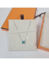 Mini Pop H Pendant Necklace Silver - HERMES - BALAAN 9