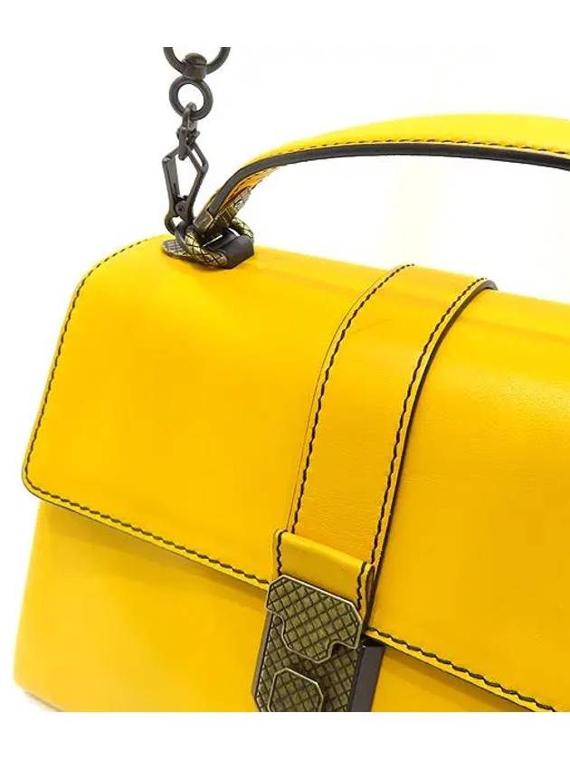 498993 Yellow Calf Leather Intrecciato Piazza M Top Handle Tote Bag Shoulder Strap 2WAY - BOTTEGA VENETA - BALAAN 5