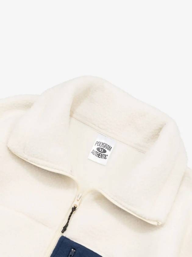 PG HIGH NECK BOA FLEECE JACKET IVORY - POLYGRAM - BALAAN 4