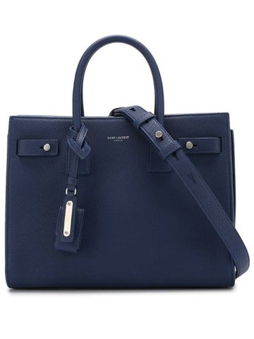 Sac Dejour Baby Tote Shoulder Bag Navy 477477 - SAINT LAURENT - BALAAN 1