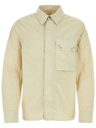 Classic Collar Garment Dyed Cotton Long Sleeve Shirt Beige - TEN C - BALAAN 2