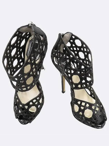 Black Color Perforation Zipper Decoration Women s Pumps Shoes 235MM - DIOR - BALAAN 1