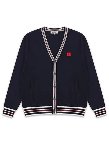 golfwear symbol three-color classic cardigan navy - ONOFF - BALAAN 1