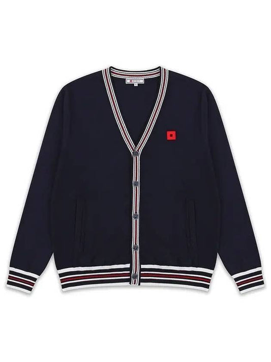 golfwear symbol three-color classic cardigan navy - ONOFF - BALAAN 1