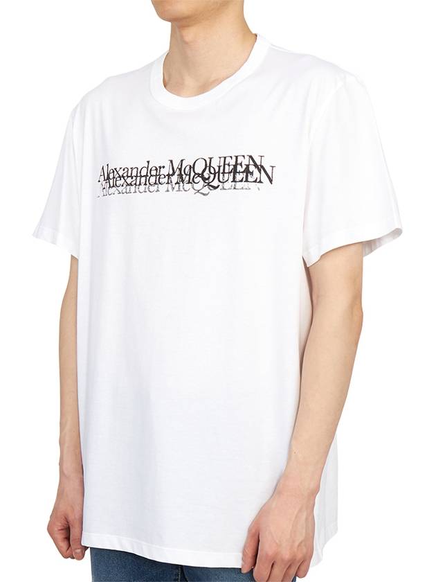 Logo Stamp Short Sleeve T-Shirt White - ALEXANDER MCQUEEN - BALAAN 3