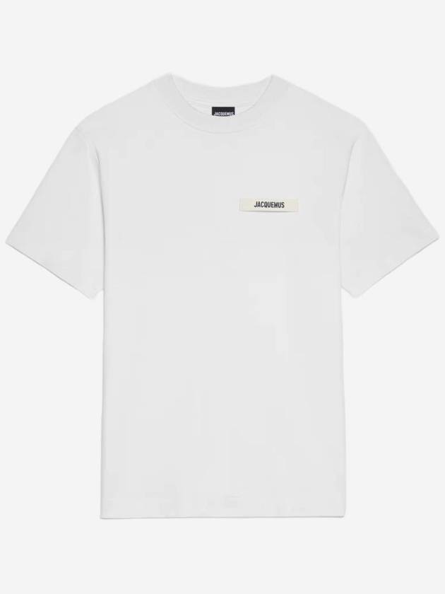 Le Gros Grain Logo Short Sleeve T-Shirt White - JACQUEMUS - BALAAN 2