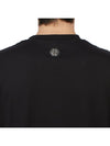 Skull Bones Logo Print Cotton Short Sleeve T-Shirt Black - PHILIPP PLEIN - BALAAN 8